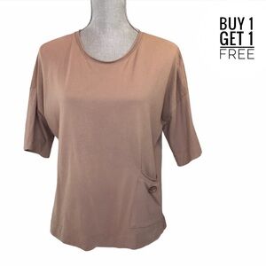 WILD Palms Ladies Boxy Short Sleeve Pocket Tee S